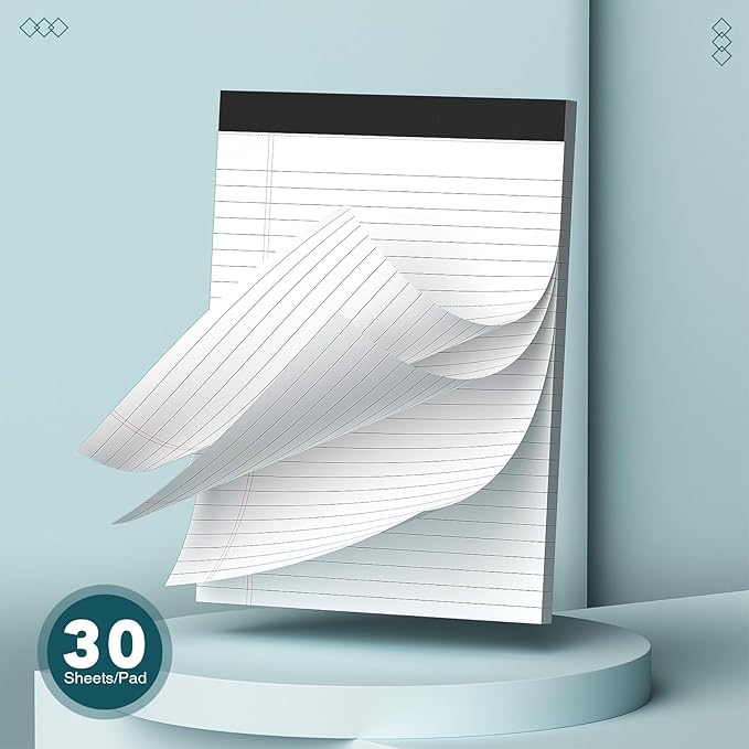 AILZFEI 3 Pack Legal Pads 8.5 x 11 inch Notepad, 30 Sheets per Note Pads Wide - Image 2