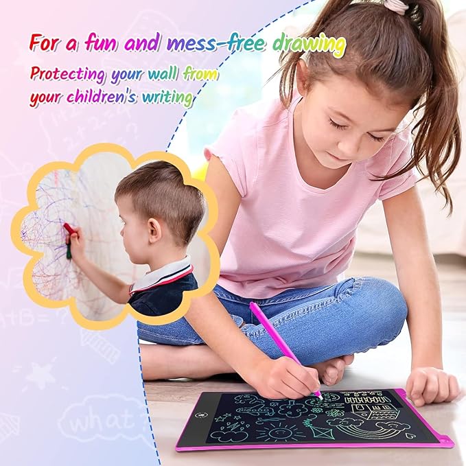 TECJOE 2 Pack LCD Writing Tablet, 10 Inch Colorful Doodle Board Drawing Tablet - Image 5