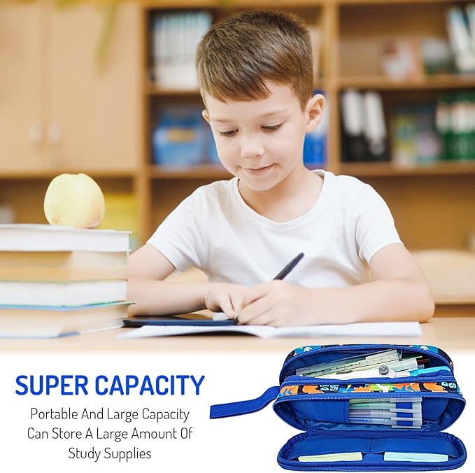 Fitvc Large Pencil Case for Boys, Sports Boys Pencil Pouch for Kids Teens School - Image 6