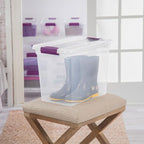 Sterilite 24-Pack 27 Quart ClearView Latch Box, Stackable Organizer Bins - Image 4