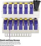 speedway motors 12 quart oil storage shelf, aluminum shown in use