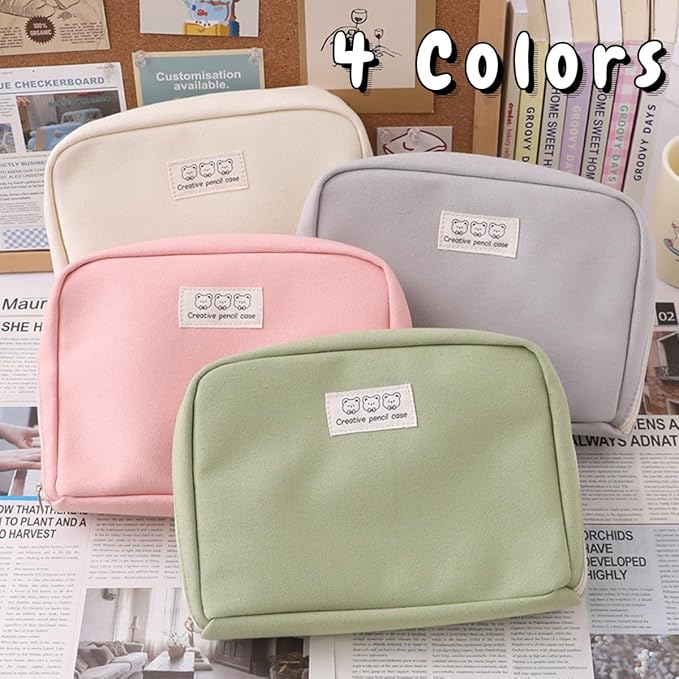 Fcteap Pencil Case Pouch Box Cute Kawaii Large Capacity Aesthetic Zipper Pen - Image 8