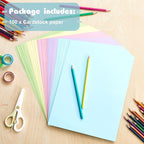 Sinmoe 100 Sheets 5 Shades Cardstock Paper 8.5 x 11 Inches 180gsm Solid Core - Image 3