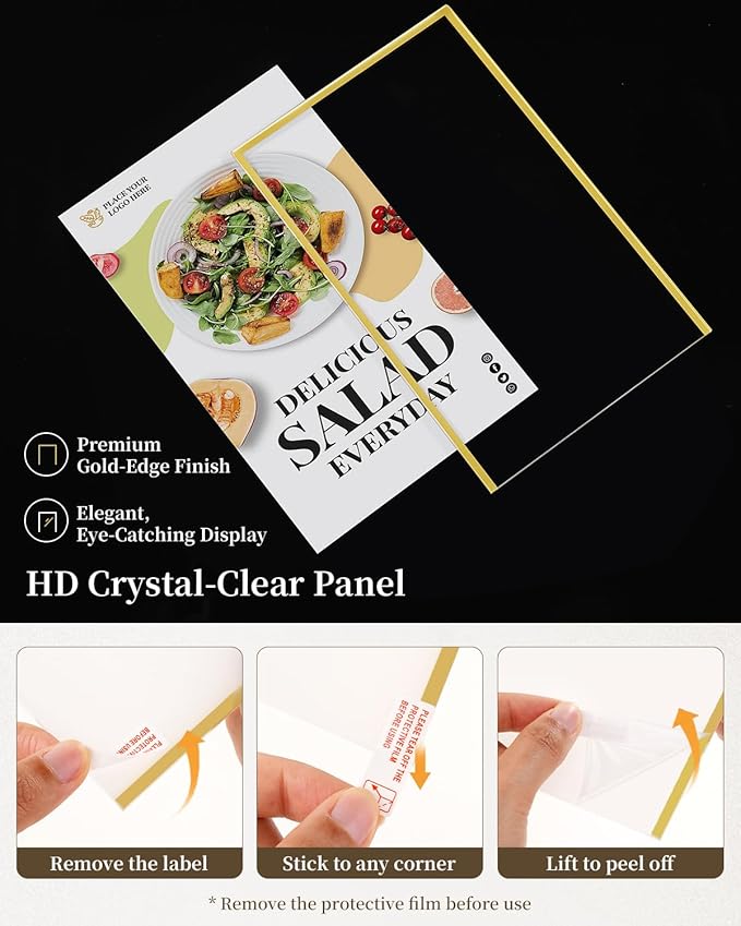 Dynta Acrylic Sign Holder 5x7in Double-Sided Display Stand - Image 4