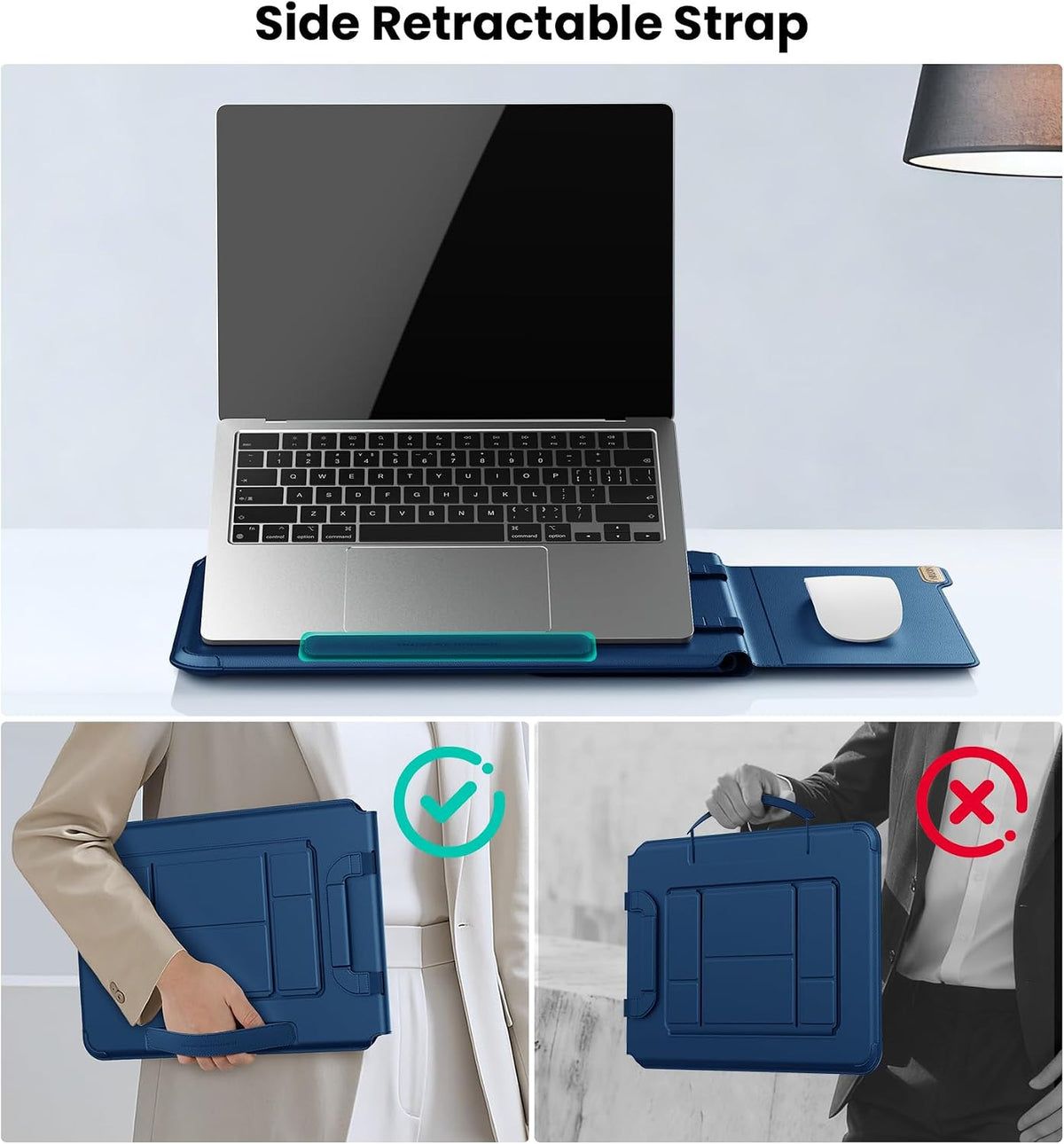 Nillkin 16 inch Laptop Sleeve with Stand (4-in-1), 2 Stand Modes, Mouse Pad