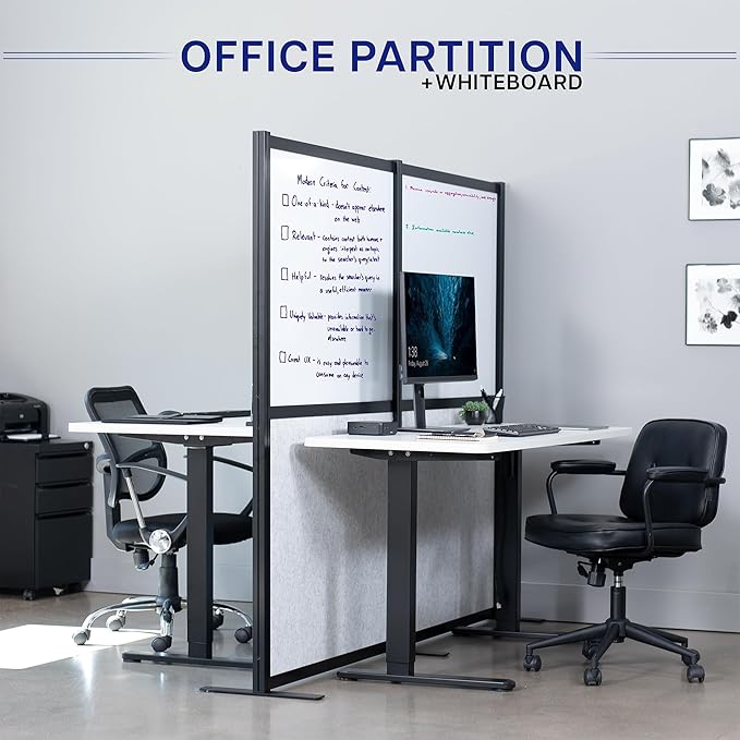 VIVO Modular Wall System, 2 PET and Whiteboard Panels, Professional Office - Image 4