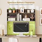 Tangkula Desktop Bookshelf for Computer Up to 32”, 37” Countertop Storage Hutch - Image 6