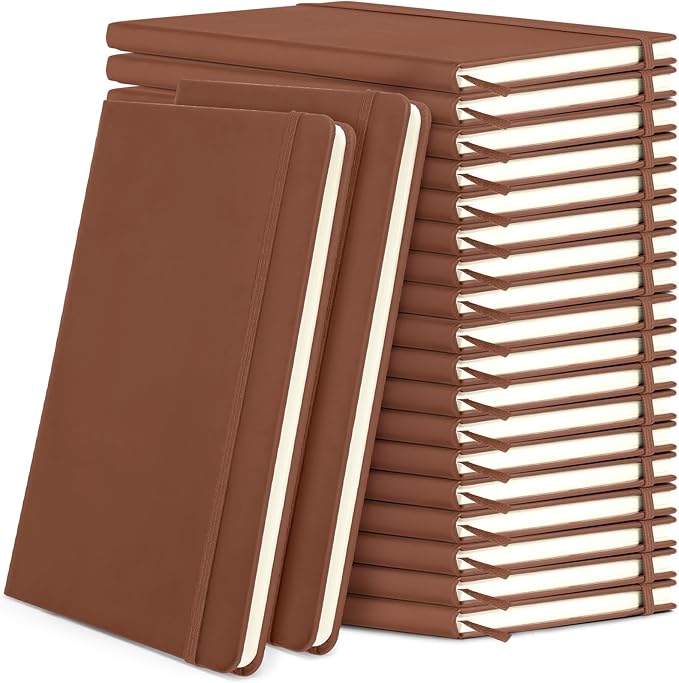 Honoson 20 Pack Lined Journal Notebooks A5 Hardcover Executive Notebook 5.5" x by Honoson