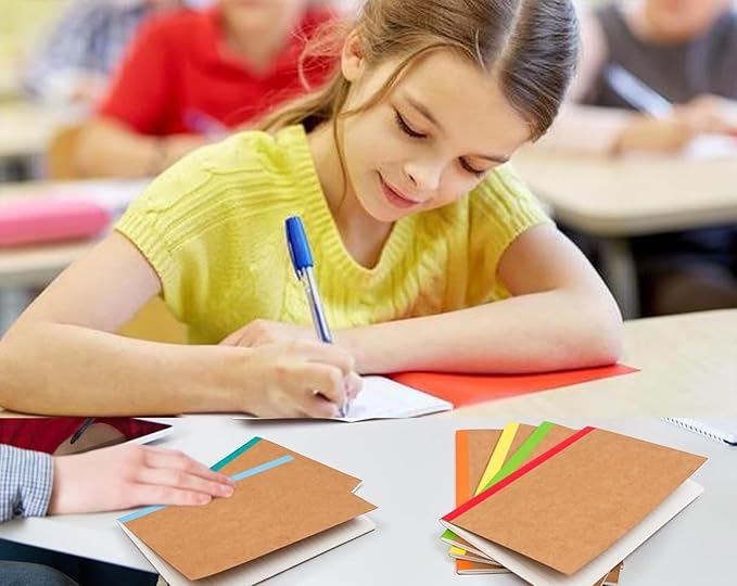 Zegrox A5 Blank Notebook Bulk, 48 pack Kraft Cover Blank Sketch Book Pad Travel - Image 6