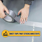 SMTAPESPRO 3 Pack Sliver Duct Tape ， Waterproof Heavy Duty Duct Tape, Strong - Image 4