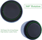 Hennaja Round Leather Art Supply Organizer, Remote Control Holder, 360 Degree - Image 4