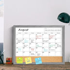 Calendar Whiteboard for Wall, 18x24 Inches Dry Erase Calendar Cork Board Combo - Image 8