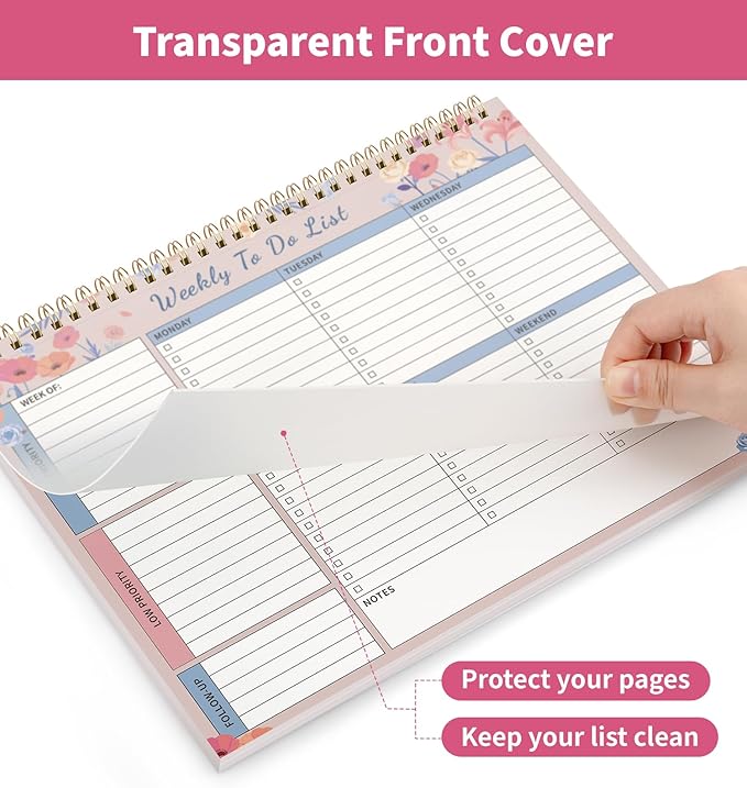 104 Pgs Weekly To Do List Notepad, 52 Duplex-Printed Undated Sheets 100 - Image 7