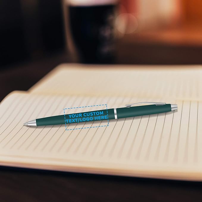 DISCOUNT PROMOS Custom Langham Ballpoint Pens Set of 100, Personalized Bulk Pack - Image 6