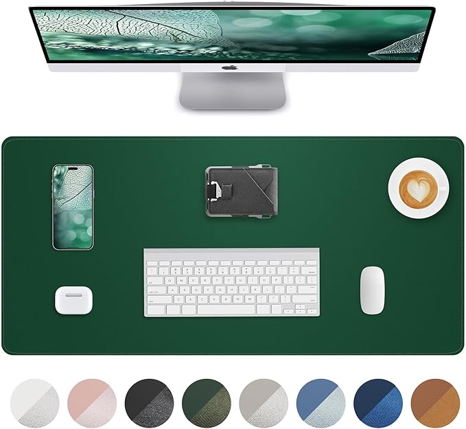 Leather Desk Pad Protector, Desk Mat, Large Mouse Pad, Non-Slip Desk Pad by AFIING