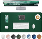 Leather Desk Pad Protector, Desk Mat, Large Mouse Pad, Non-Slip Desk Pad by AFIING