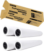 36’’ x 150’ Plotter Paper (New & Premium 4 Rolls) 20 lb Uncoated 96 Bright White (75 GSM with 2’’ Core) CAD Paper Rolls For Engineers, Architects, Copy Service Shops w/Inkjet Printers