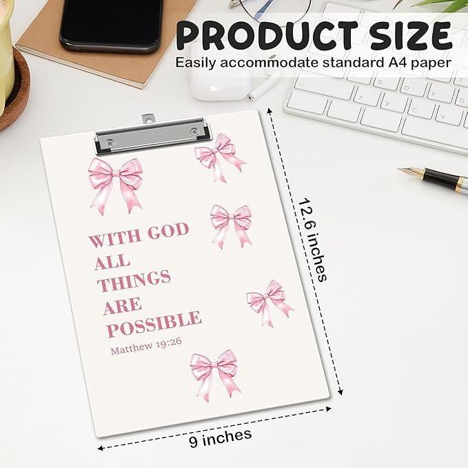 APIILVPQ Bible Verse Clipboard, Christian Wooden Clip Boards - Image 2