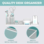 SUPEASY Pen Holder for Desk, 6 Piece Mesh Desk Organizer set for Office - Image 4