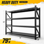 miiiko 79" w garage storage shelving unit,6000lbs heavy, close-up detail