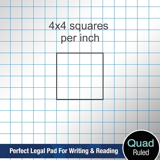 Woodlake Graph Paper Pads 8.5 x 11, 4x4 Quad Ruled, Premium Thick Paper Made In - Image 4