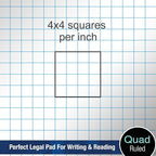 Woodlake Graph Paper Pads 8.5 x 11, 4x4 Quad Ruled, Premium Thick Paper Made In - Image 4
