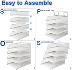Natwind 4-Tier Stackable Paper Tray, Metal Mesh Desktop Organizer, Paper Sorter - Image 7