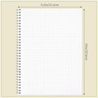 BESARME 80 Sheets Graph Paper Spiral Notebook 8.5" × 11" - Image 4