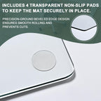 Tempered Glass Chair Mat 48" x 32",1/5" Thick for Office Desk,Rolling Chair Mat for Carpet, Odorless, Easy to Clean with 4 Non-Slip Pads for Carpet & Hardwood Floors