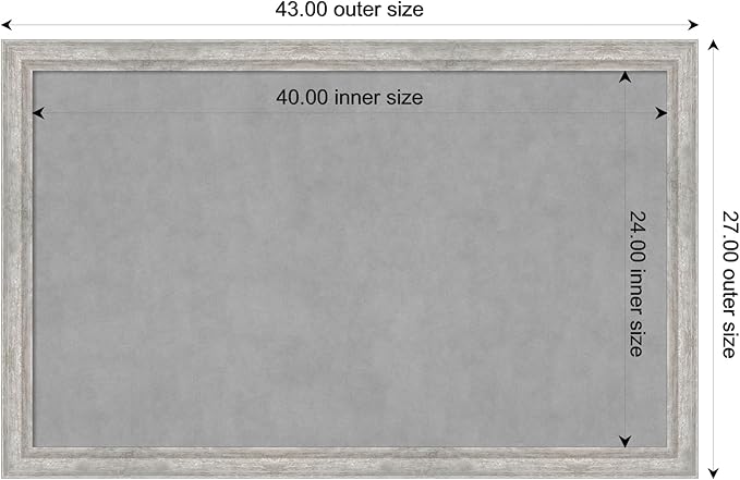 Amanti Art Silver Framed Magnetic Board 27x43 Large Vision Board - Image 4