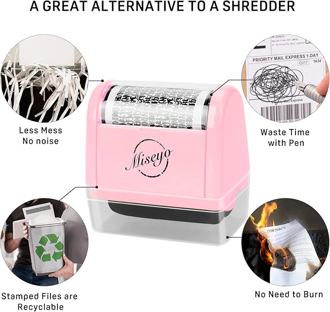 Miseyo Wide Identity Theft Protection Roller Stamp Set - Image 5