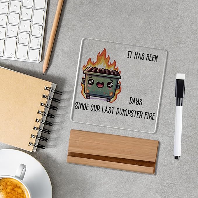 Funny Dumpster Fire Office Desk Decor, Dumpster Fire Desk Accessories Gifts - Image 4