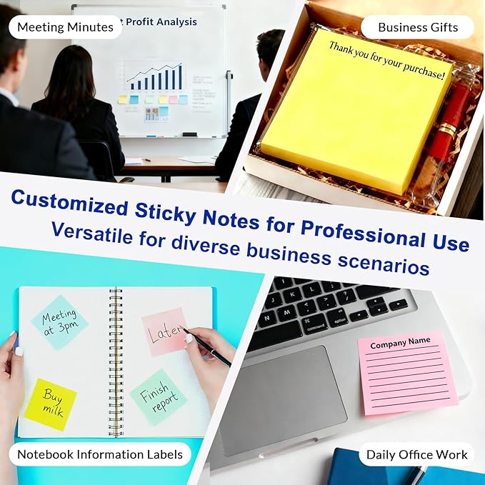 BEXOA EDC Bulk Personalized Sticky Notes 3"x3" - Image 7