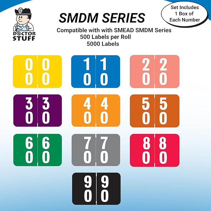 Doctor Stuff - File Folder Labels, Terminal Digit Filing, Consecutive Double - Image 4