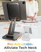 LISEN for iPad Stand Tablet Holder for Desk, Cool Home Office Desk Accessories - Image 3