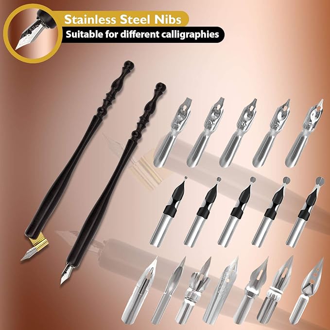 Trustela Calligraphy Set for Beginners, Dip Pen Set - Image 5