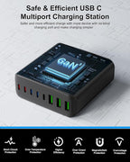 500W USB C Charger Block, 8-Port USB C Charging Station Fast Charging PD 120W - Image 5
