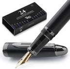Wordsworth & Black Majesti Fountain Pen-, Luxury Case, 24K Gold Finish; 18K by WordsworthBlack