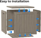 Decksplore 35 Gallon Outdoor Storage Box Waterproof Lockable Resin Deck Box - Image 5