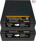 Lineco Museum Archival Storage Box, 9.25x11.75x3 in. Drop Front Design. by Lineco