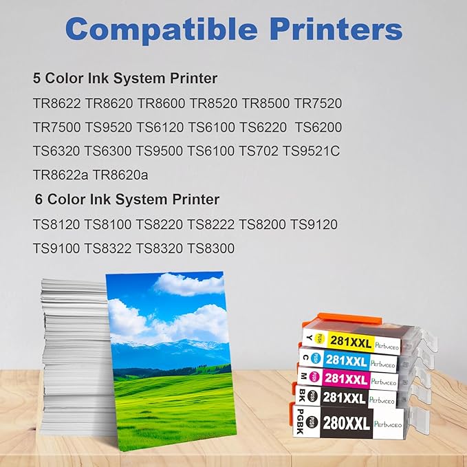 Pertmceo TR8622a PGI-280XXL CLI-281XXL 280 281 Ink Cartridges Replacement - Image 2