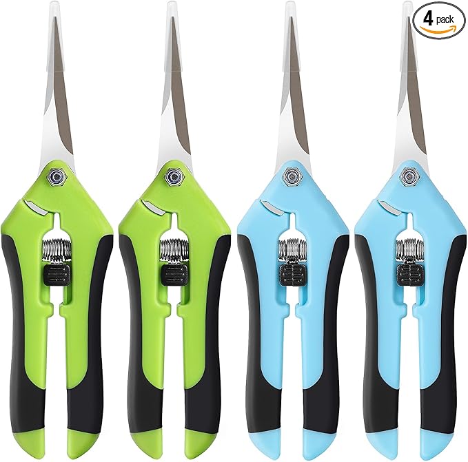 BEoffer 4 Pack Pruning Shears, 6.5 Inch Garden Scissors Gardening Hand Pruning by BEofferDirect
