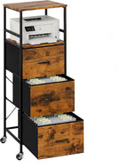 DreamDashio 51" H Tall Mobile File Cabinet, Rolling Printer Stand by Dreamdashio