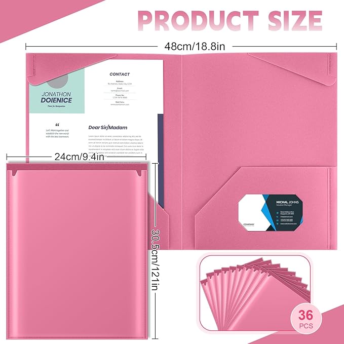 Henoyso 36 Pcs Plastic Folders - Image 2