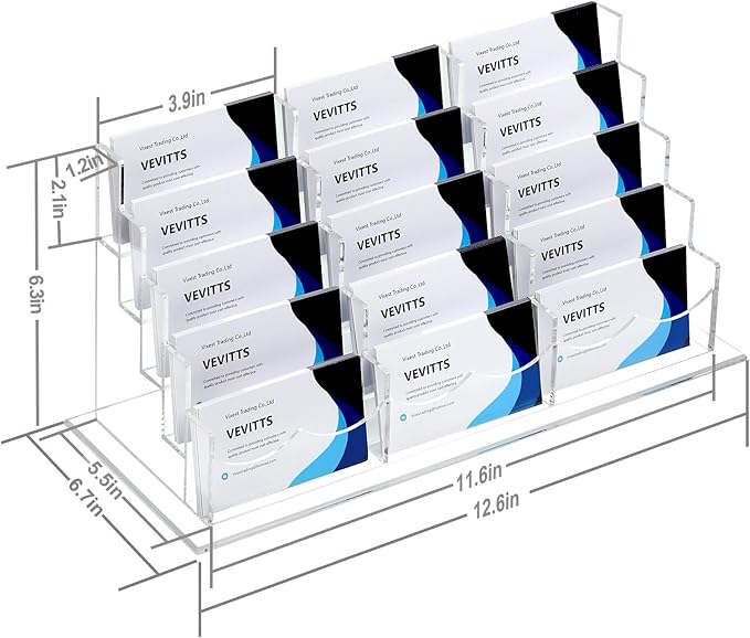 Vevitts Acrylic Business Card Holder - Image 2