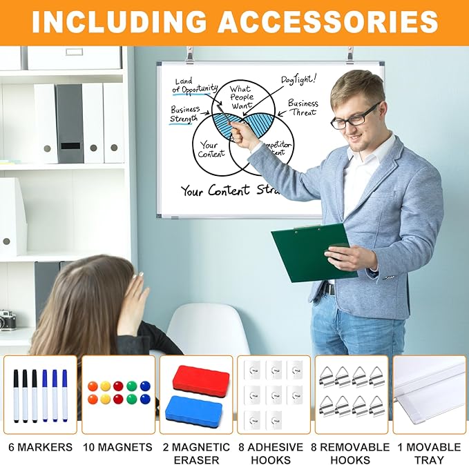 H-Qprobd White Board Dry Erase Whiteboard - Image 2