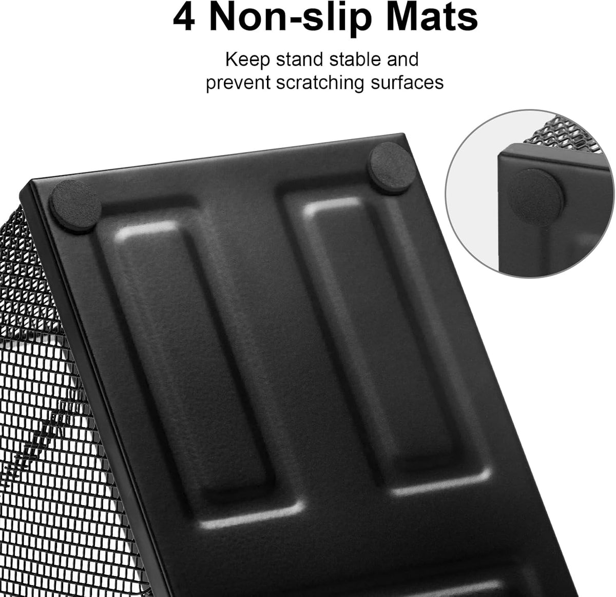 comix 6 packs mesh pen holder, desk organizer showing dimensions