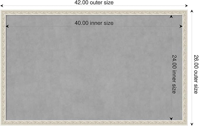 Amanti Art Silver Framed Magnetic Board 26x42 Large Vision Board - Image 2