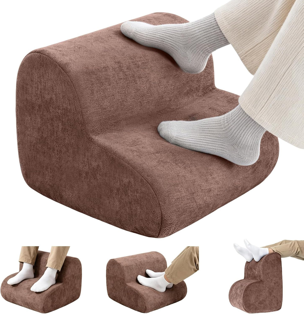 Foot Rest for Under Desk at Work,Ergonomic 2-Height Sponge Foot Stool for Off...