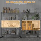 Himimi 4-Tier Heavy Duty Steel Wire Rack Storage Shelving, Adjustable Metal - Image 6